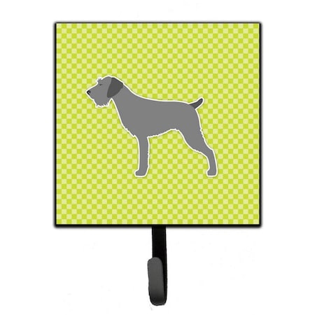 Carolines Treasures German Wirehaired Pointer Checkerboard Green Leash or Key Holder BB3811SH4